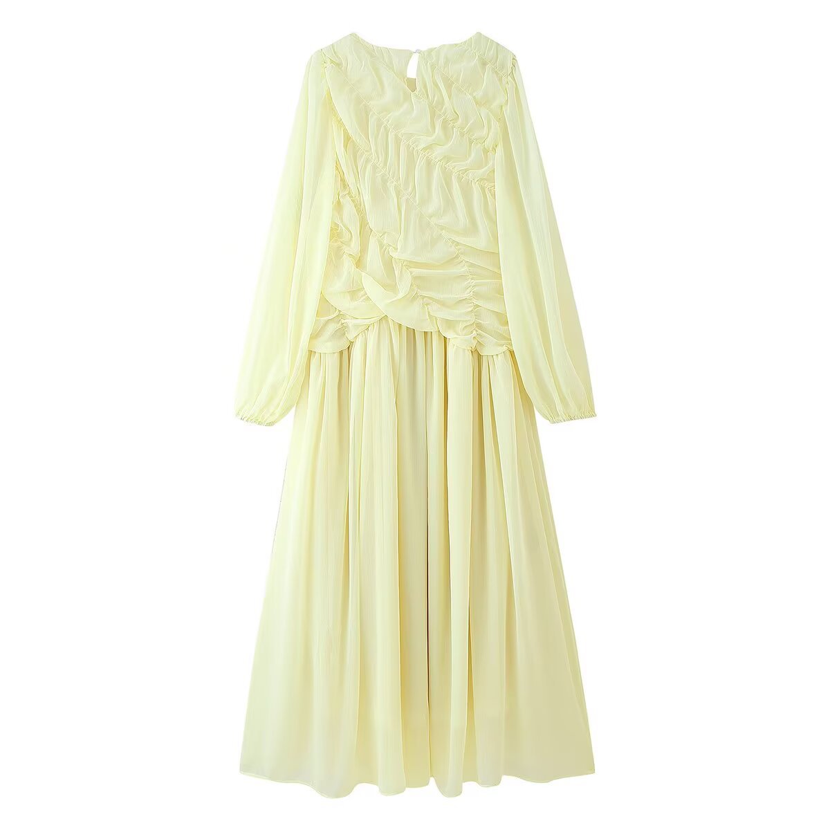 Autumn Long Sleeve Dresses 202 - Linen Dress Wrap avaliação e preço