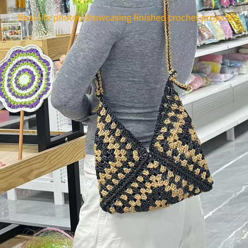 100g/pcs Flat Raffia Paper Yar - Crochet Bag Raffia avaliação e preço