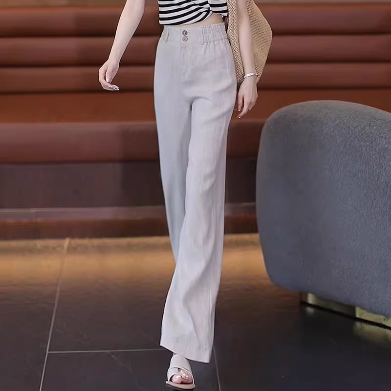 Summer Cool Linen Straight Pan - Linen Pant Wide avaliação e preço