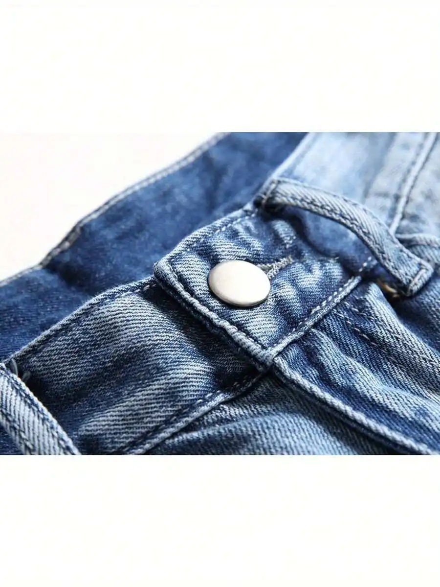 Mens Ripped Denim Shorts Mid-R - Shorts Denim Frayed avaliação e preço