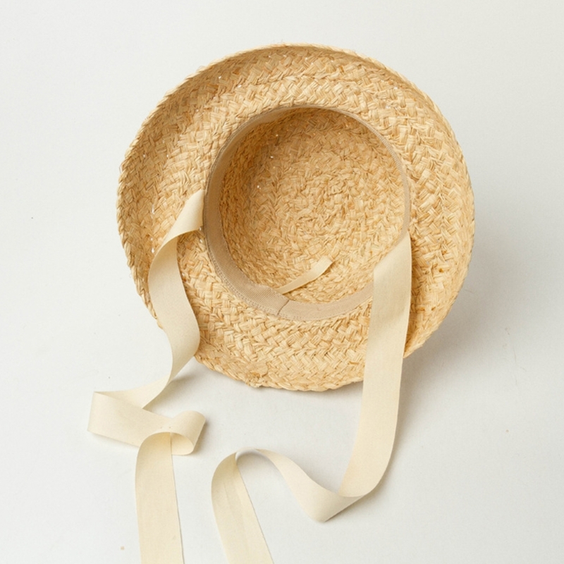Handwoven Kids Straw  Cap Girl - Hat Floppy Wide avaliação e preço