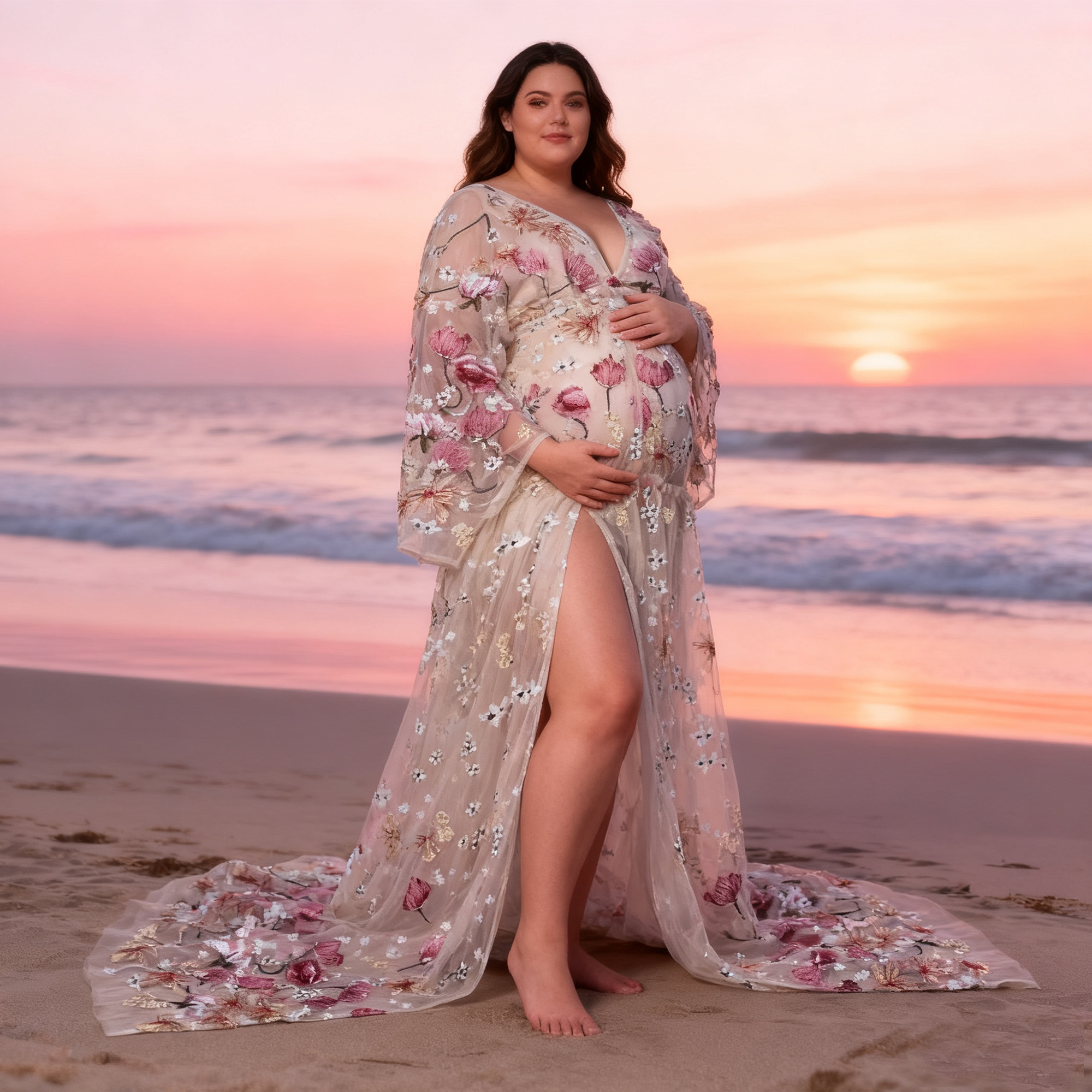 Don&Judy Butterfly Appliqués a - Kimono Sheer Floral avaliação e preço