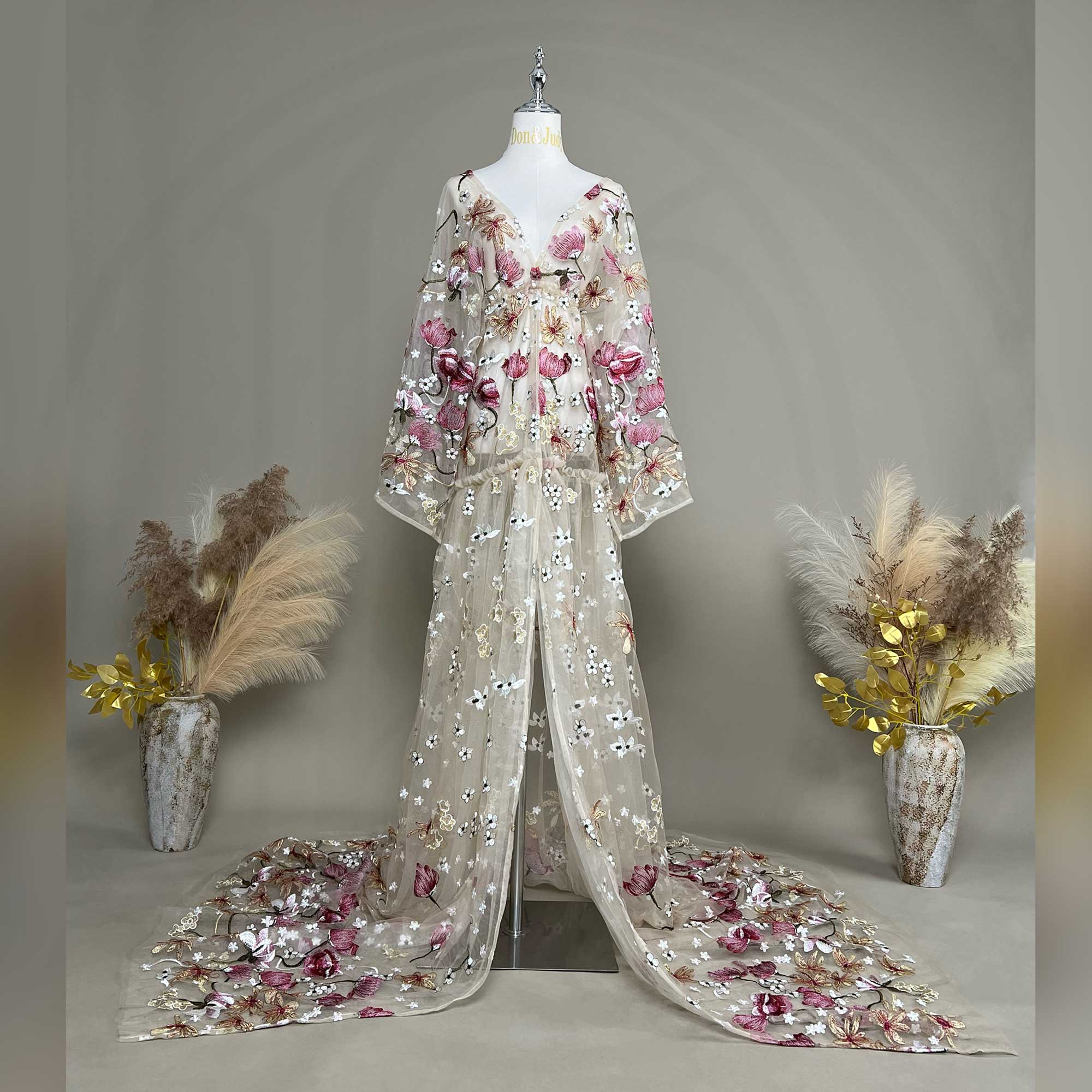 Don&Judy Butterfly Appliqués a - Kimono Sheer Floral avaliação e preço