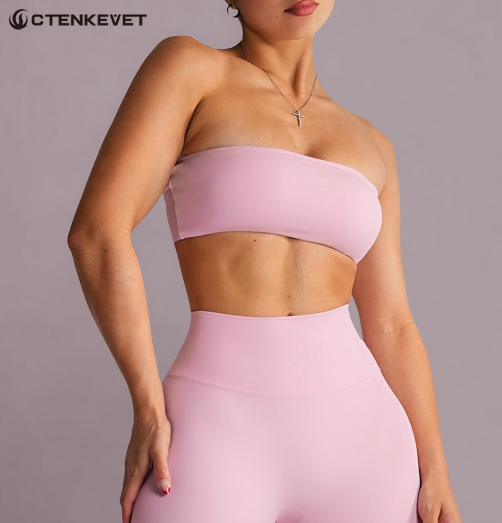 Strapless Sports Bra Gym Crop  - Crop Top Crochet avaliação e preço