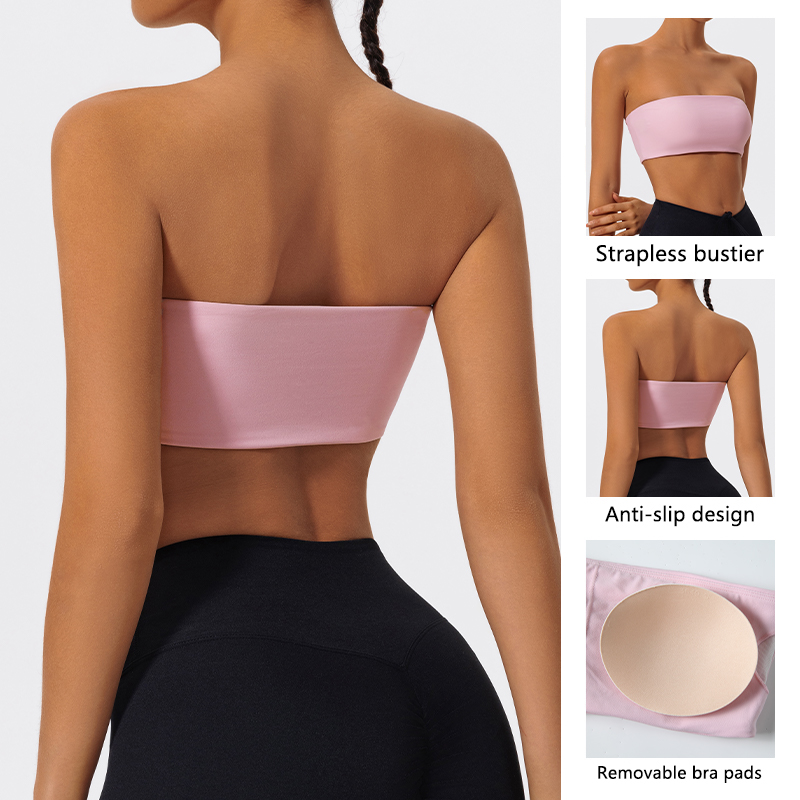 Strapless Sports Bra Gym Crop  - Crop Top Crochet avaliação e preço