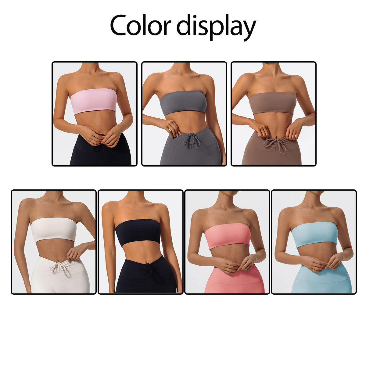 Strapless Sports Bra Gym Crop  - Crop Top Crochet avaliação e preço