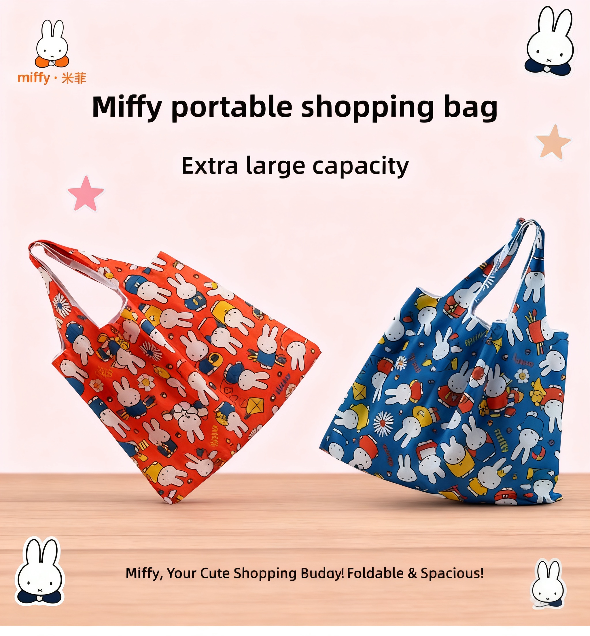 Miffy Extra Large Capacity Wat - Tote Bag Beach avaliação e preço
