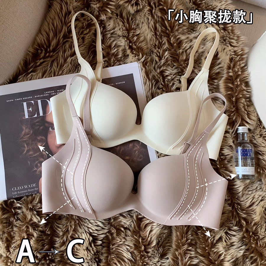 Wireless Push Up Bra for Small - Bralette Triangle Set avaliação e preço