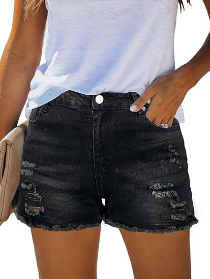 Casual Vintage Denim Shorts Hi - Shorts Denim Frayed avaliação e preço