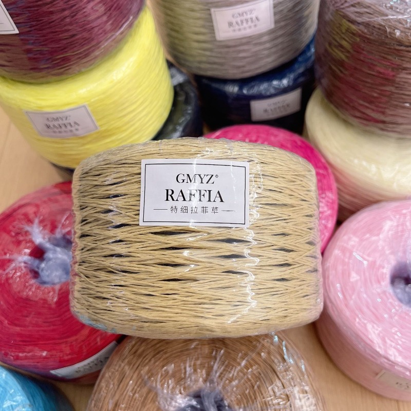 250g/pcs Thin Flat Raffia Yarn - Crochet Bag Raffia avaliação e preço