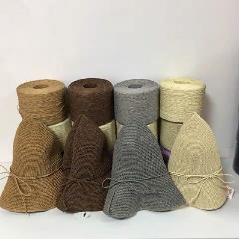 250g/pcs Thin Flat Raffia Yarn - Crochet Bag Raffia avaliação e preço