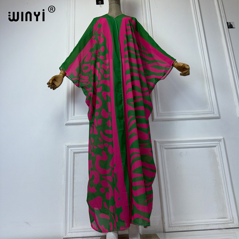 WINYI Africa Bohemia print Kim - Cover Up Kaftan avaliação e preço