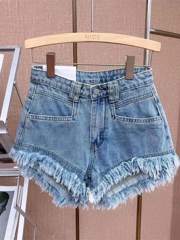 Outlet Korean Style Casual Hon - Shorts Denim Frayed avaliação e preço