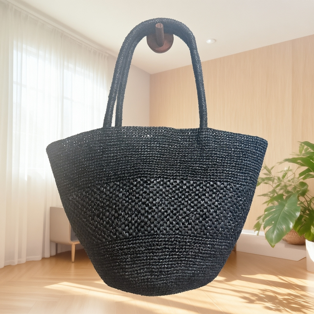 Large Capacity Raffia Straw Ba - Crochet Bag Raffia avaliação e preço