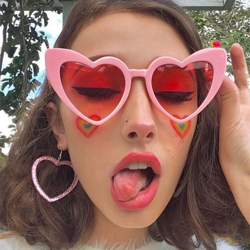 Love Heart Cat Eye Sunglasses  - Sunglasses Cat Eye avaliação e preço