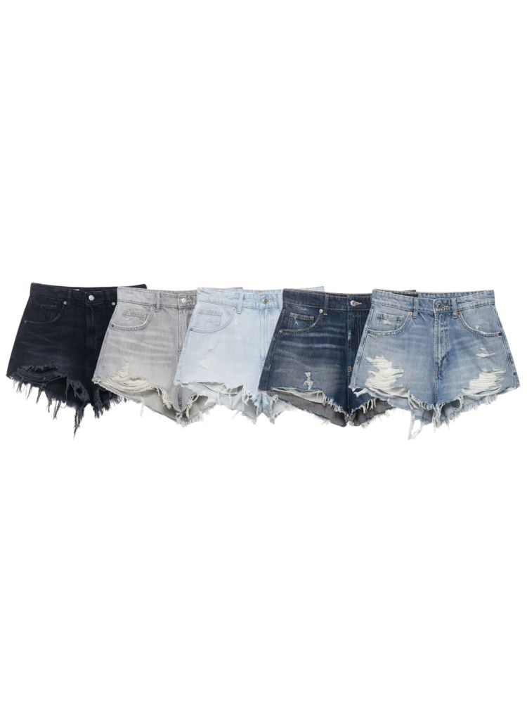 HH Women's High Waisted Denim  - Shorts Denim Frayed avaliação e preço