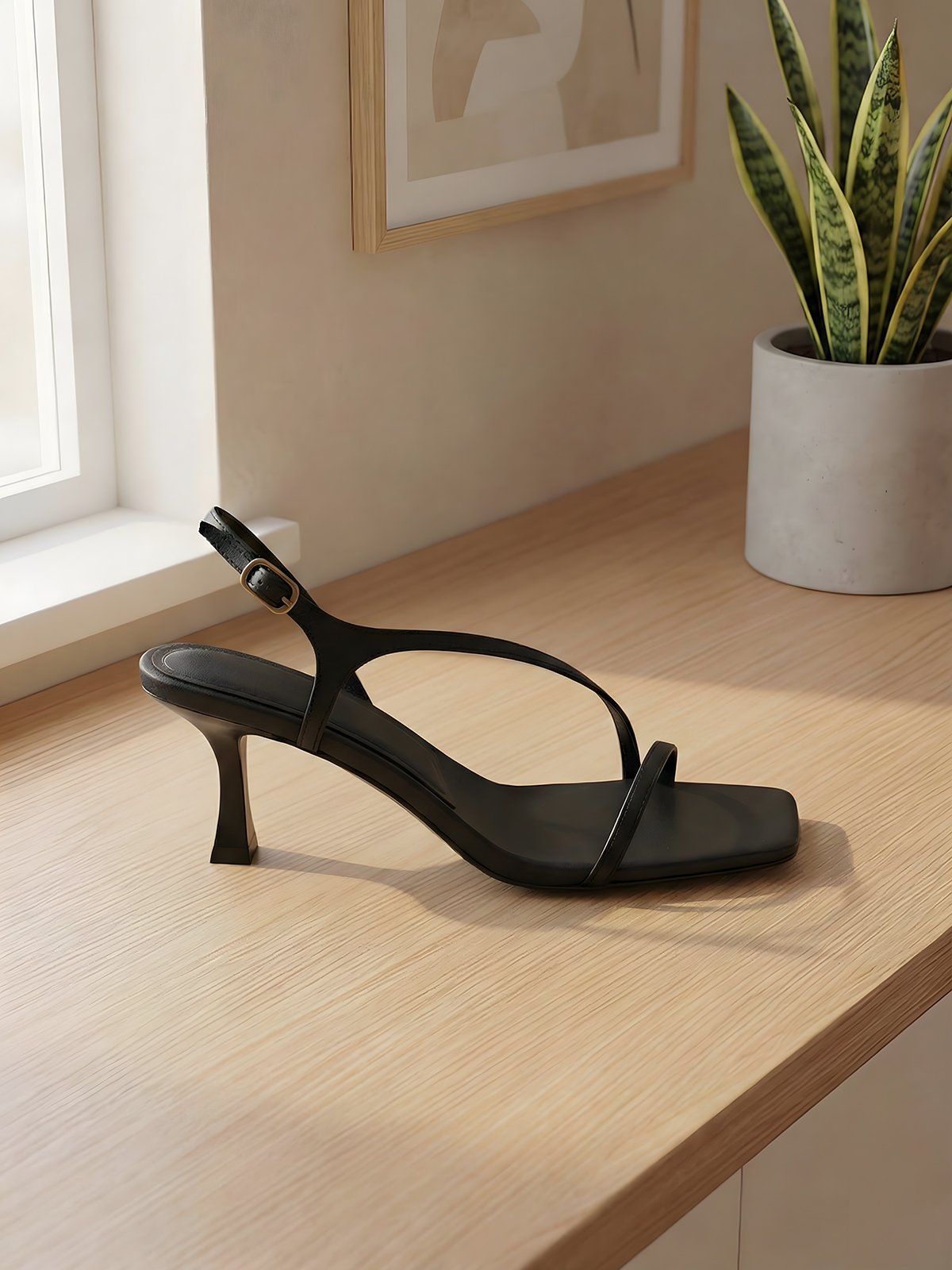 Elegant Genuine Leather Strapp - Sandal Strappy Heeled avaliação e preço