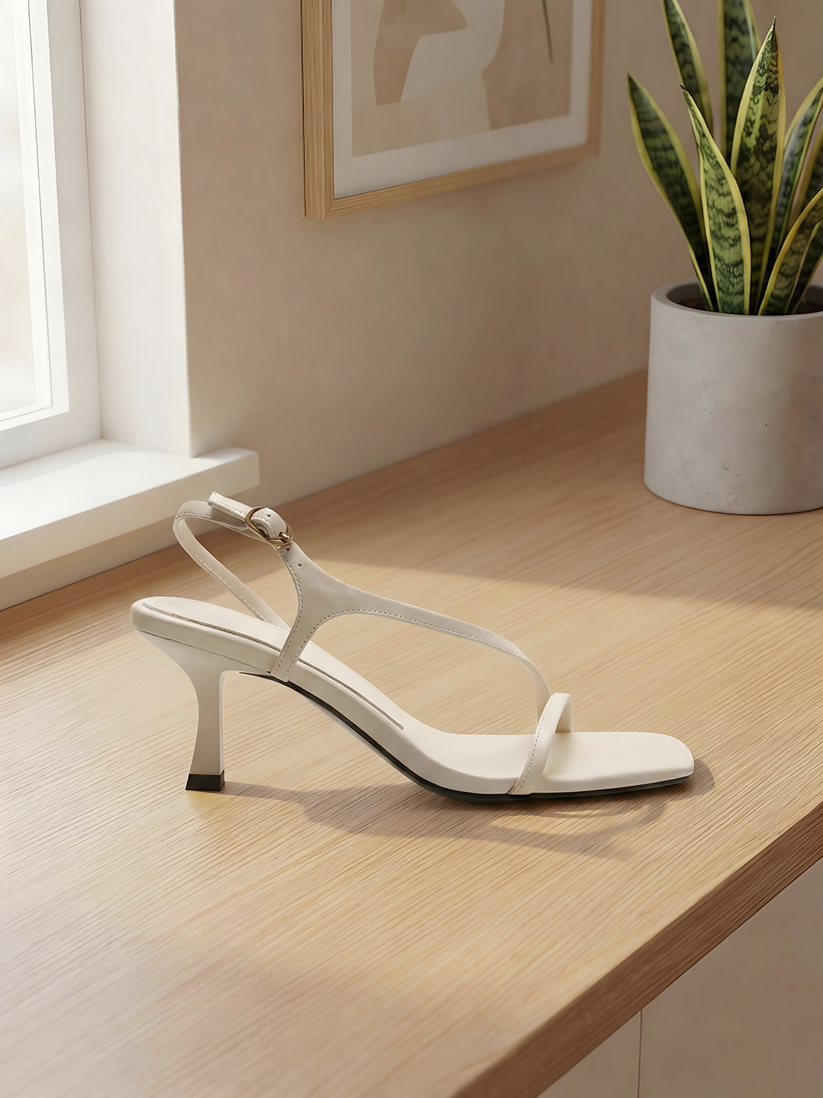 Elegant Genuine Leather Strapp - Sandal Strappy Heeled avaliação e preço