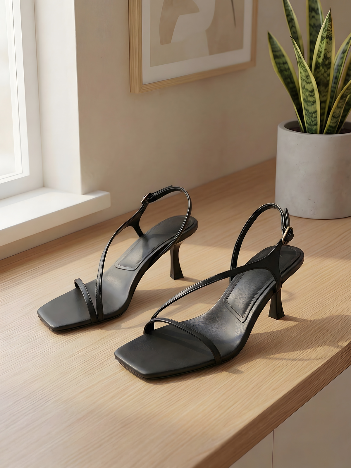 Elegant Genuine Leather Strapp - Sandal Strappy Heeled avaliação e preço