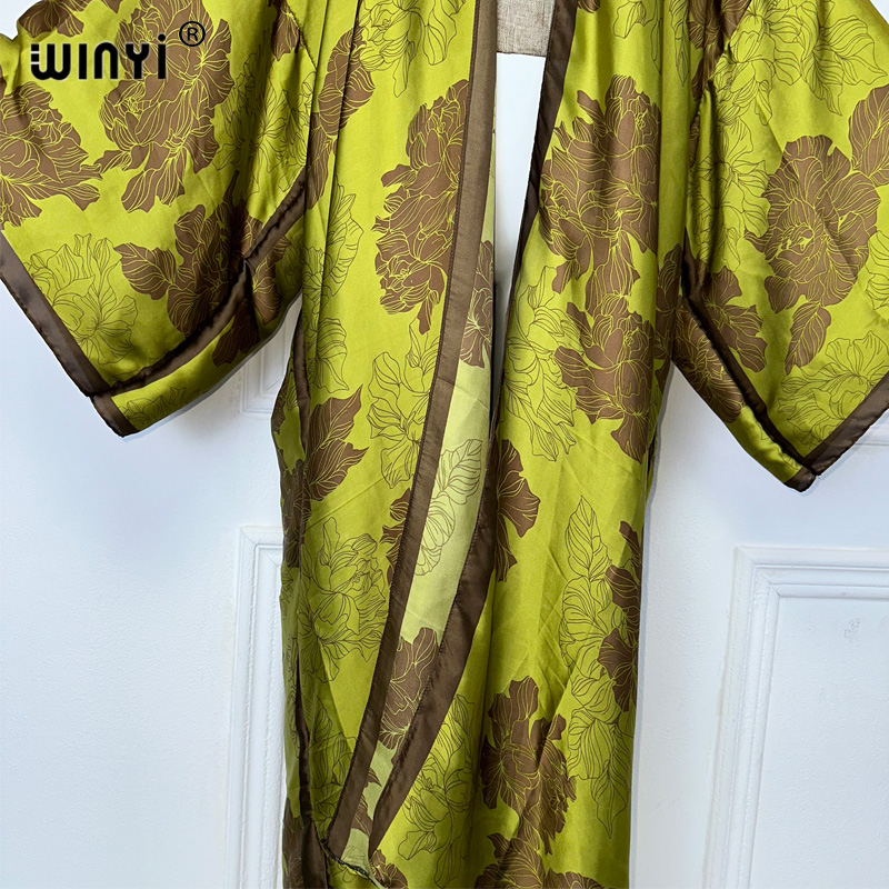 WINYI Africa boho print Kimono - Cover Up Kaftan avaliação e preço