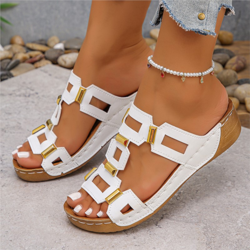 Fashion Shoes Sandals Women We - Wedge Espadrille Women avaliação e preço