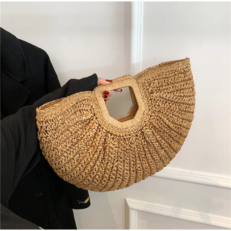 Popular Russian Woven Clutch H - Crochet Bag Raffia avaliação e preço