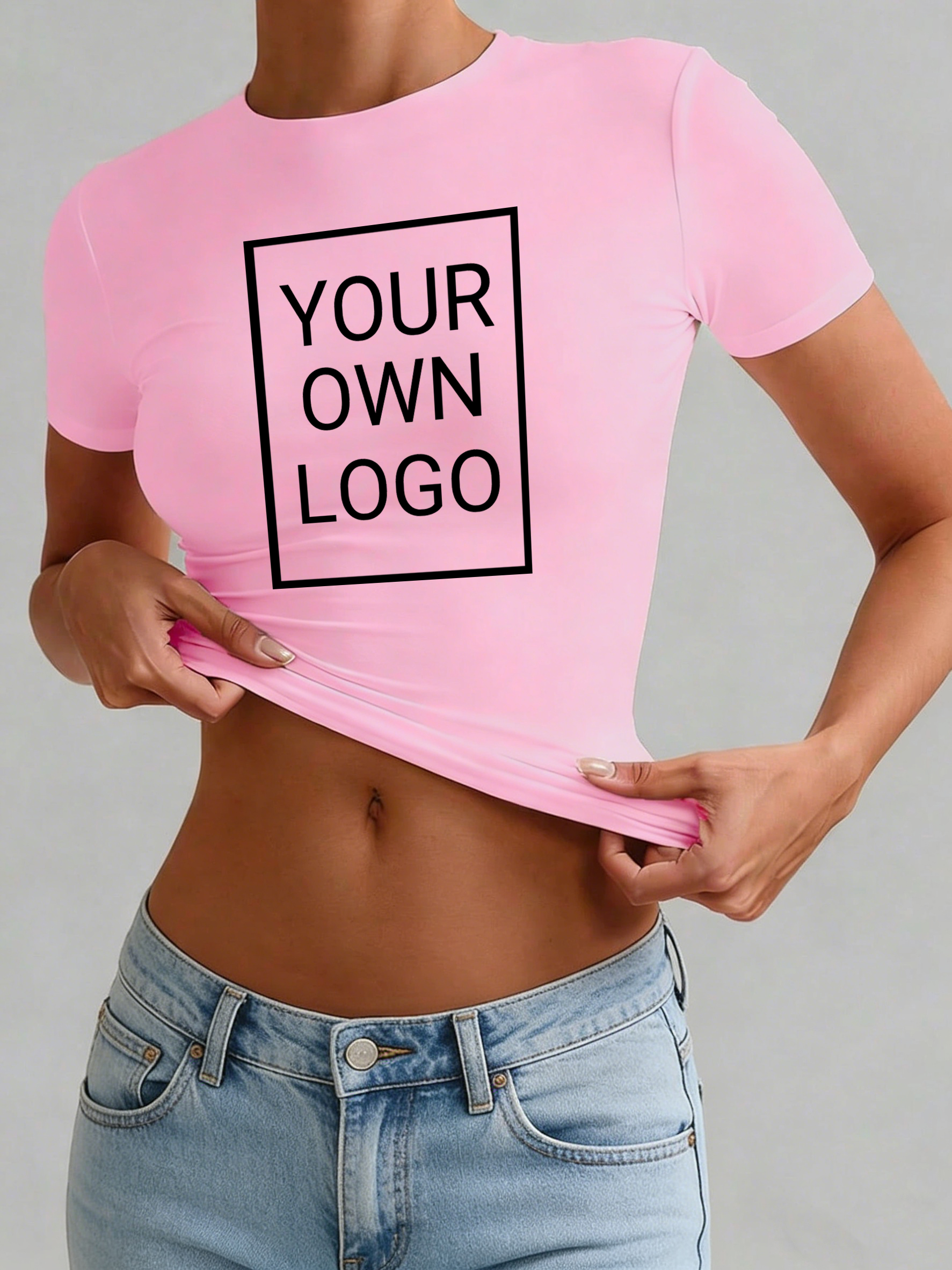 Customized Logo Pattern Womens - Crop Top Crochet avaliação e preço
