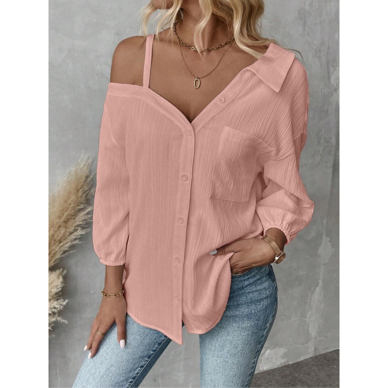 Plus Size1XL-5XL Women Blouses - Blouse Off Shoulder avaliação e preço