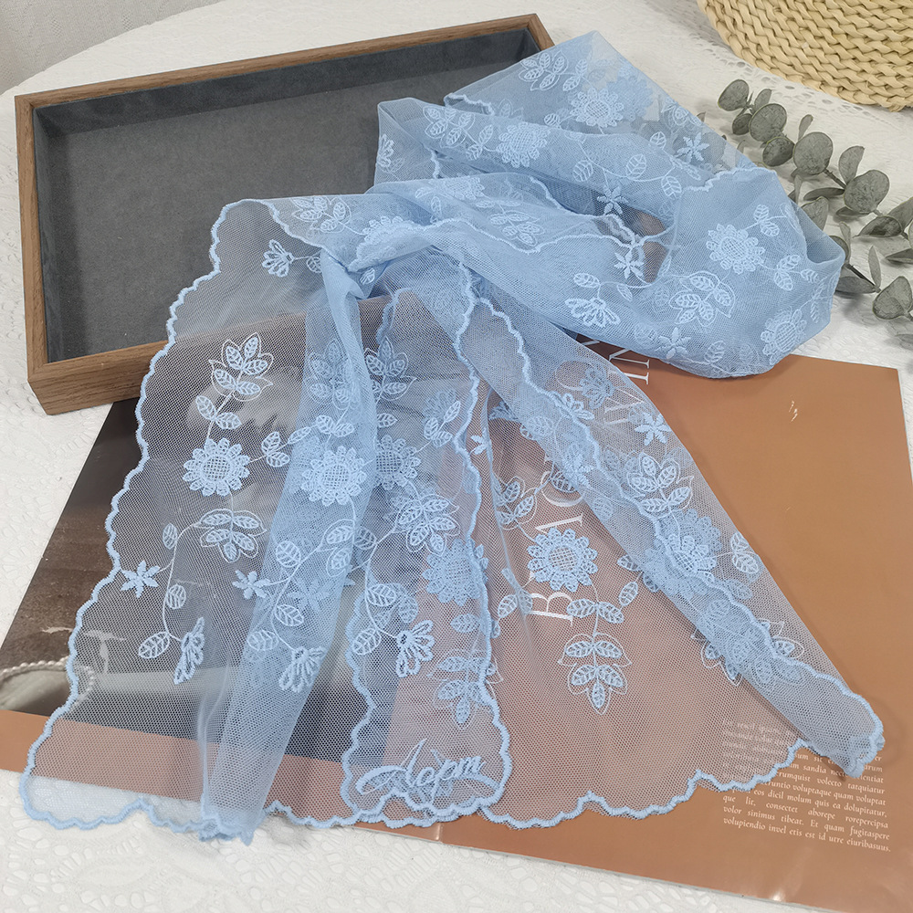 Lace Sunflower Silk Scarf Fair - Headband Summer Knit avaliação e preço