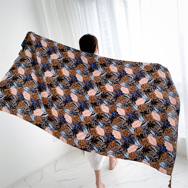 90x185cm Cotton Linen Print Su - Linen Dress Wrap avaliação e preço
