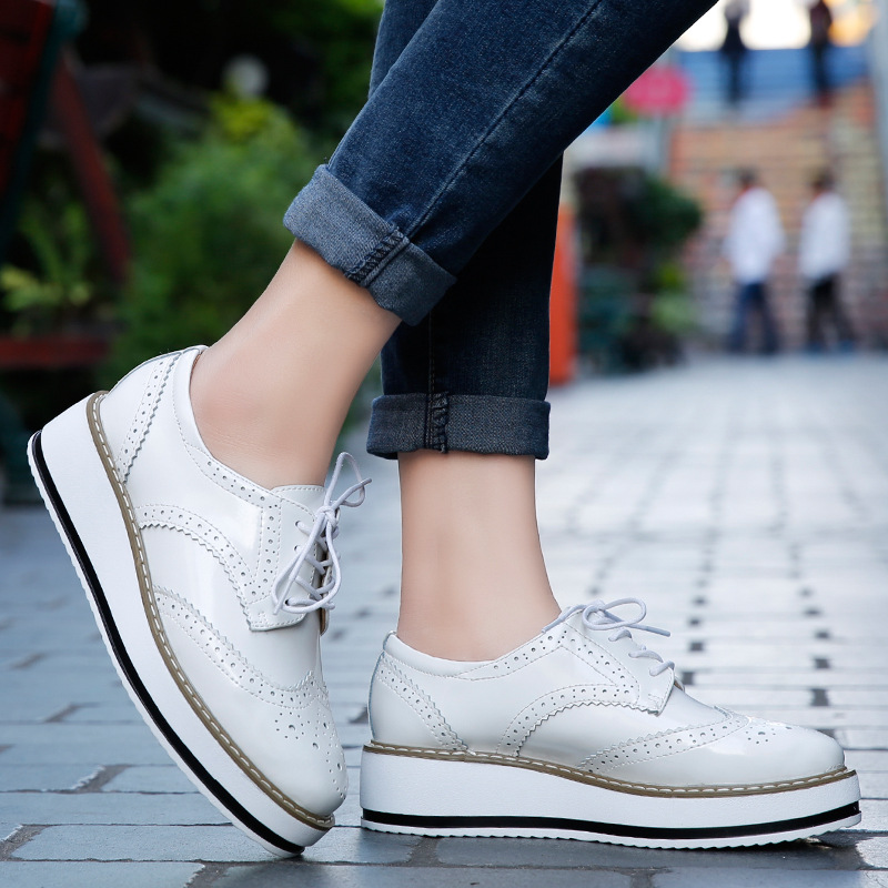 Women Loafers Shoes Leather Th - Wedge Espadrille Women avaliação e preço
