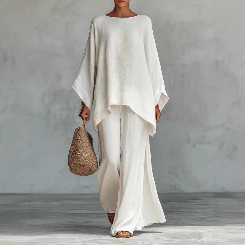 Spring New Fashion Linen Loose - Linen Pant Wide avaliação e preço